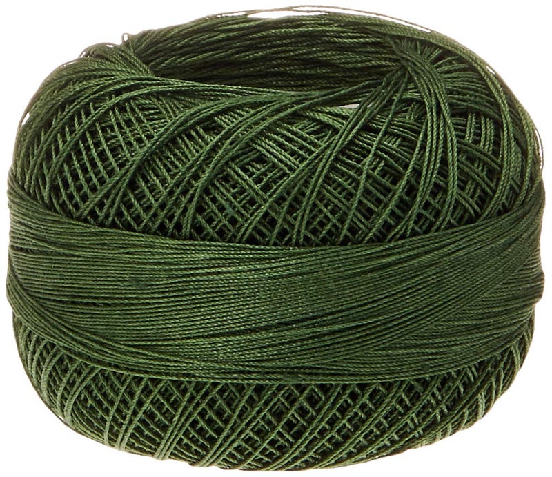 Lizbeth Size 80 HH80676 Lizbeth Cotton Thread 184 Yds 10 Grams, Leaf Green Dk - Image 1